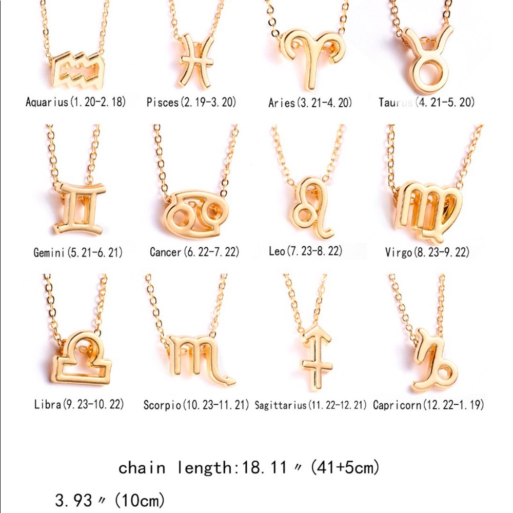 NWT Scorpio Gold Zodiac Sign Charm Necklace - Picture 2 of 2